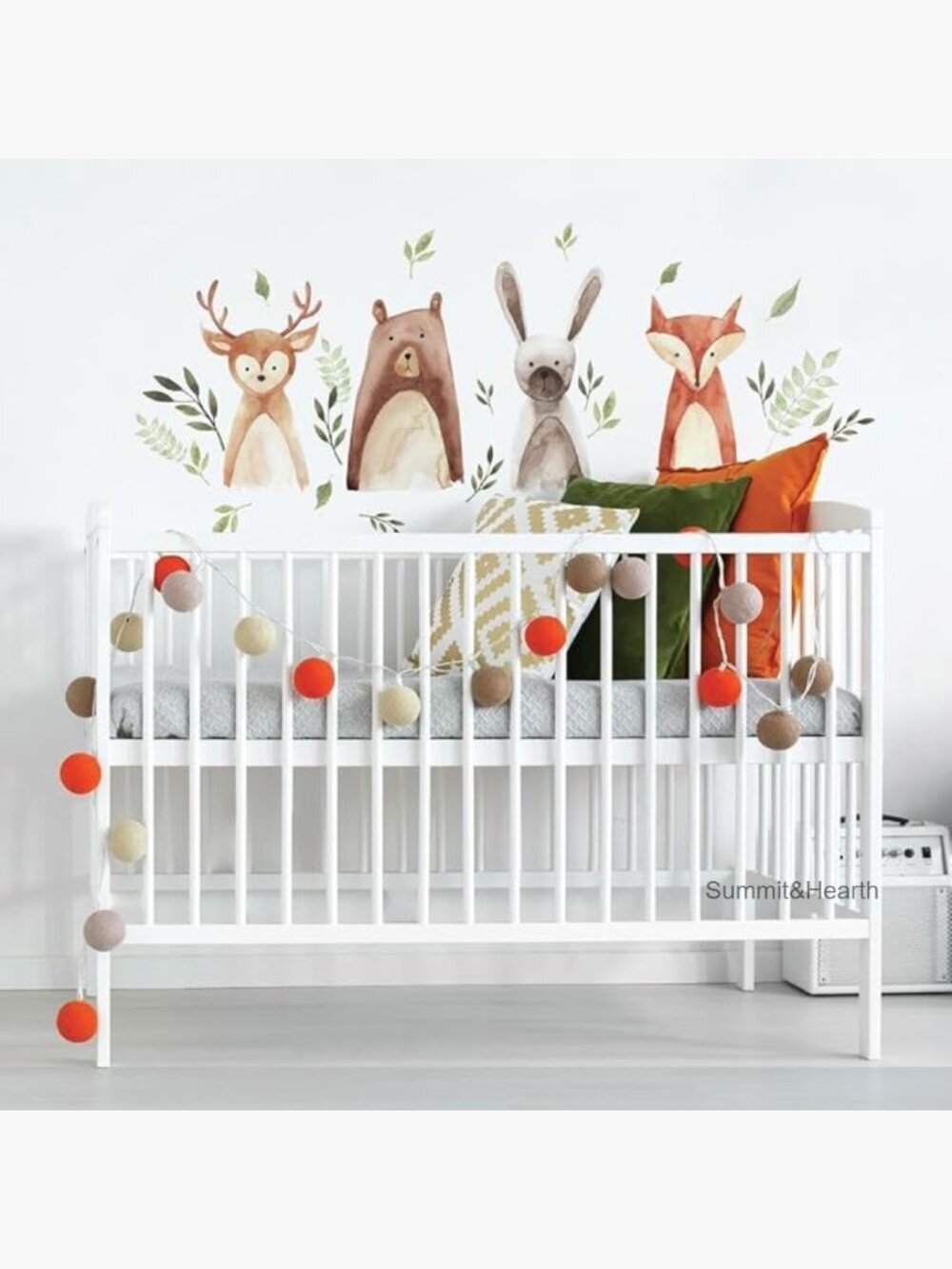 Watercolor Woodland Critters Peel and Stick Wall Decals, 42 Pieces